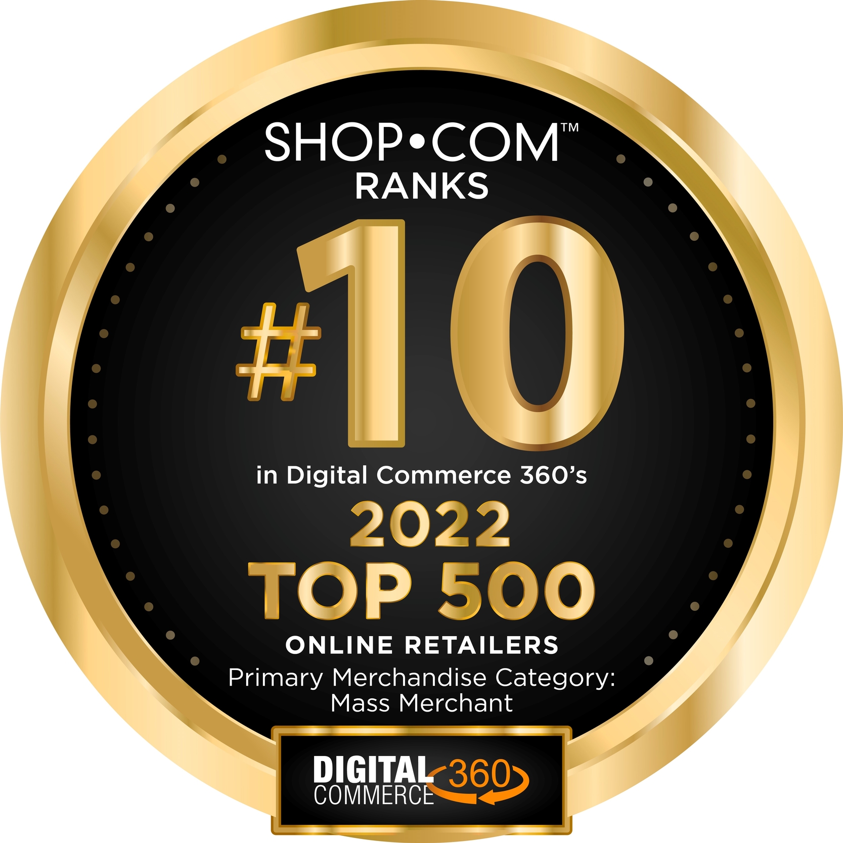 SHOP.COM Ranks #10 in DC 360's 2022 Top 500 Online Retailer Primary Merchandising Category: Mass Merchant